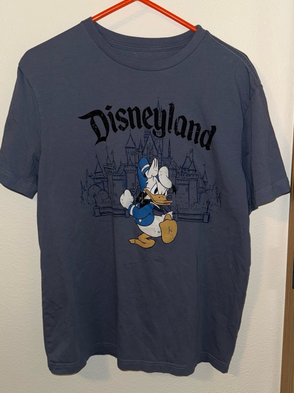 Disney Crewneck Tee - Slate Blue with White Logo